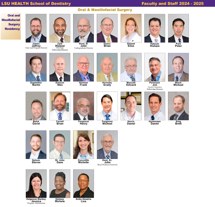Oral & Maxilloficial Surgery Faculty & Staff