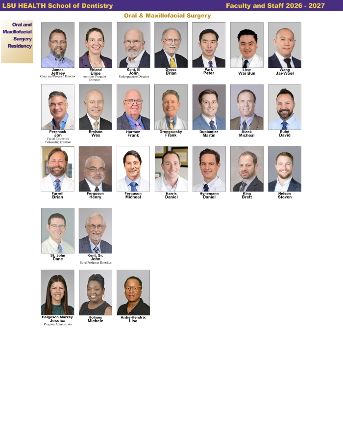 Oral & Maxilloficial Surgery Faculty & Staff
